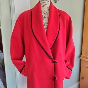 Vintage Braetan Red Wool Coat
